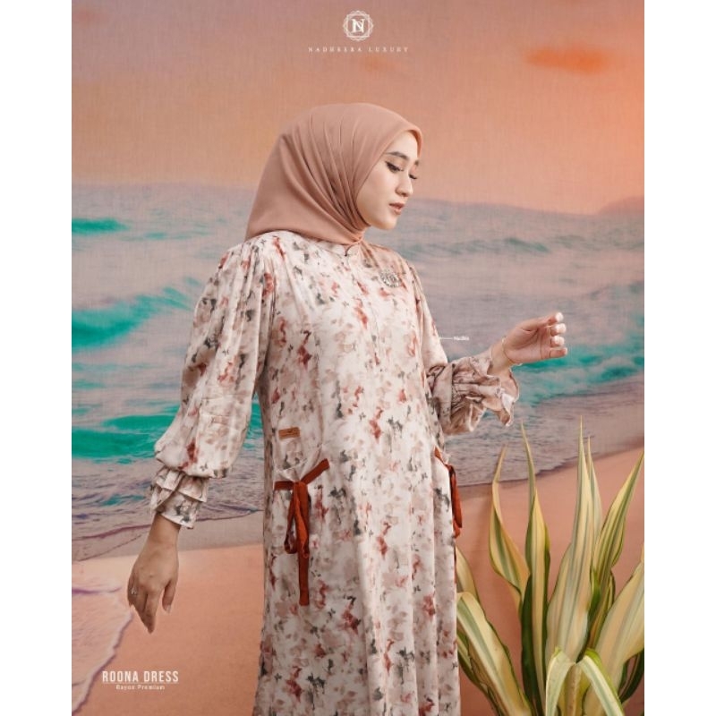 Roona Dress By Nadheera Luxury ll rekomendasi dress kondangan ll rekomendasi gamis simple ll rekomen