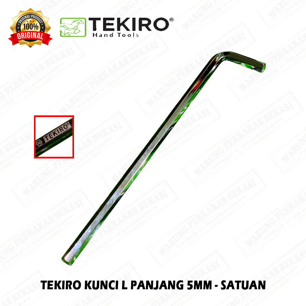 TEKIRO Kunci L 5 Mm - Kunci L Panjang - Satuan Model T 5mm
