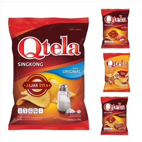 

INDOFOOD QTELA SINGKONG BALADO 60gr / QTELA BBQ QTELA BALADO / QTELA KRIPIK SINGKONG / KRIPIK SINGKONG QTELA GURIH