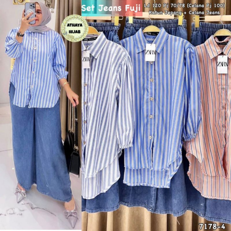 SET JEANS OSAKA SETELAN CELANA ATHAYA DAN NARITA JENNIE ZOLA JISOO FUJI AUNIKA SET SETELAN CELANA WA