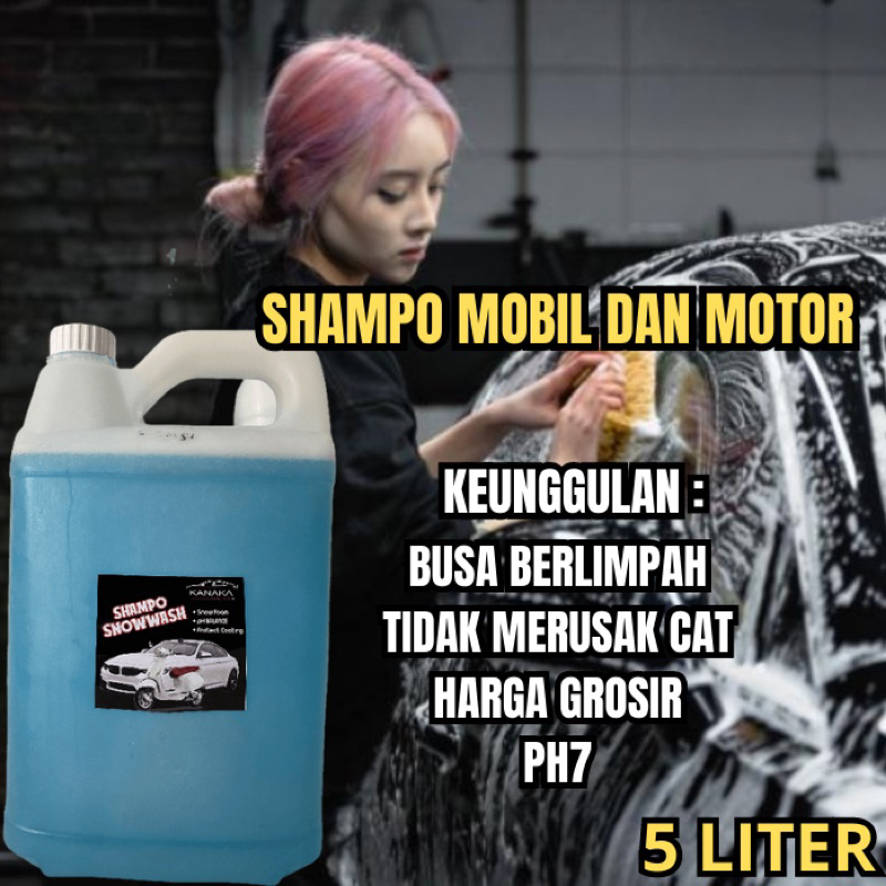 (COD) SHAMPO MOBIL 5 LITER/SHAMPO MOTOR/SHAMPO BUSA MELIMPAH/SHAMPO MOBIL DAN MOTOR/SHAMPO CUCI MOBI