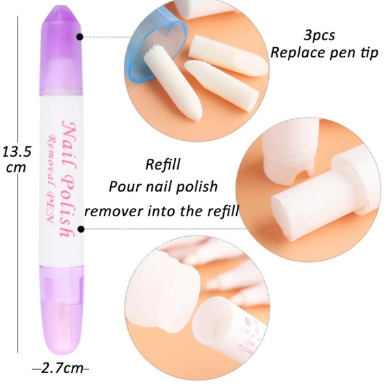 Nail gel polish remover pen removal