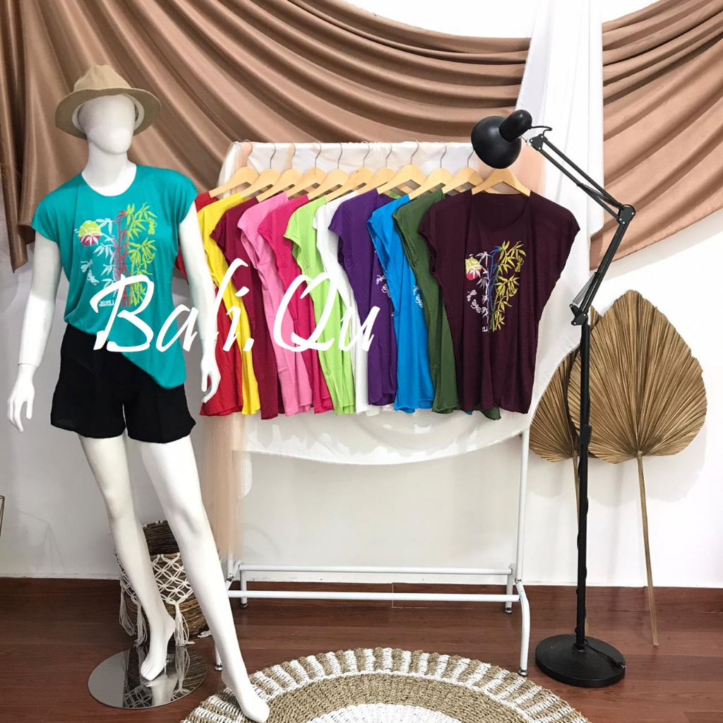 Baju Atasan Kaos Bambu Bali XL Kain Halus