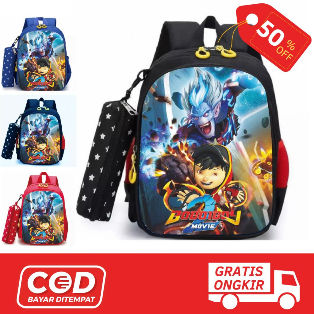 Tas Ransel Anak-anak Sekolah BoBoiBoy Tas Punggung Anak Laki-laki Karakter Kartun BoBoiBoy Tas Rance
