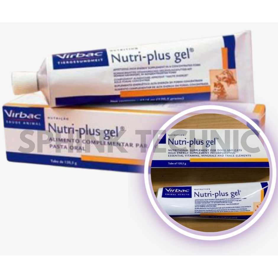 NEW- NUTRI PLUS GEL / NUTRIPLUS GEL / NUTRI-PLUS GEL VIRBAC VITAMIN ANJING & KUCING 120 GR ORIGINAL
