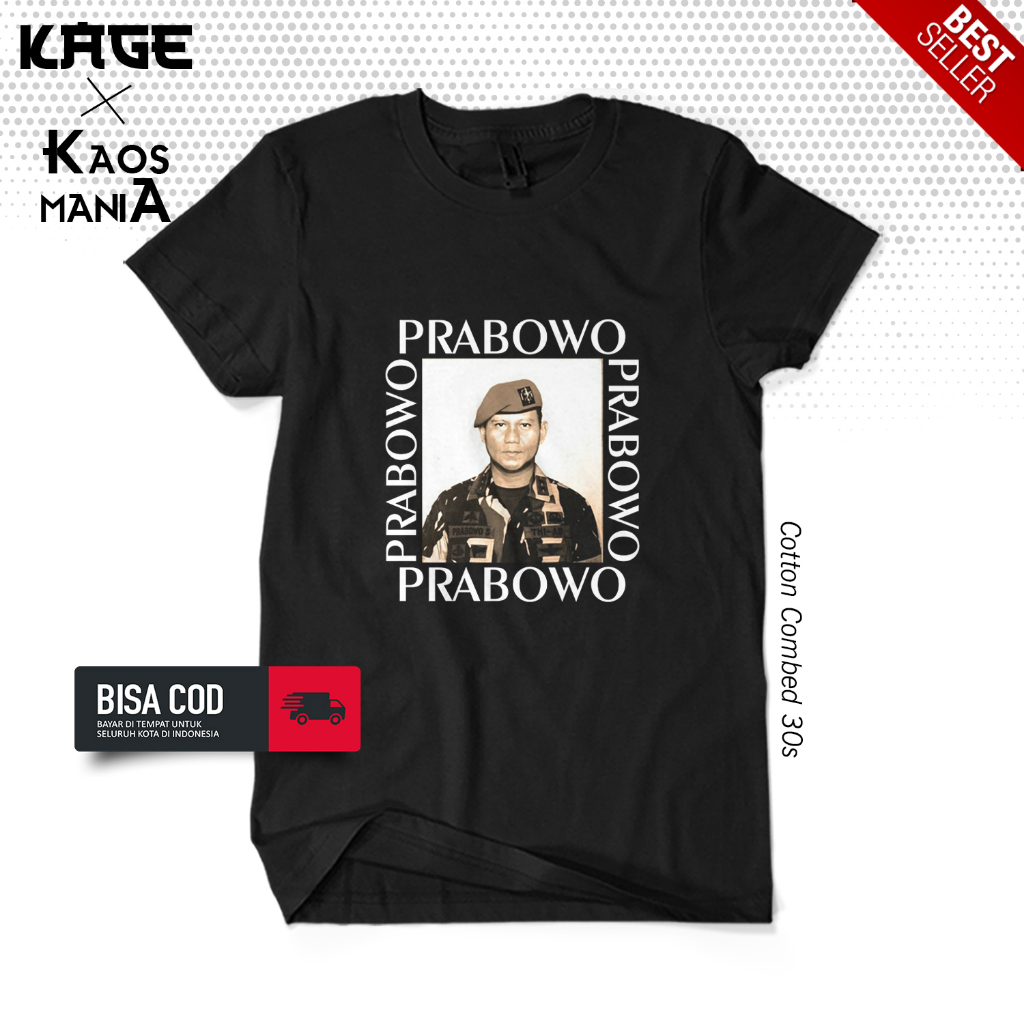 Baju Kaos PRABOWO Jaman Dulu Kopasus BERGAYA STORE