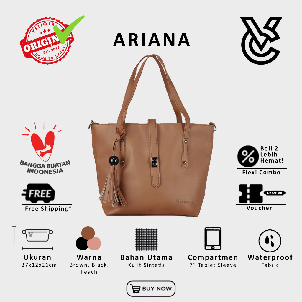 [VELICIA] Top Handle ARIANA Tas Rumbai Wanita Kuliah Termurah