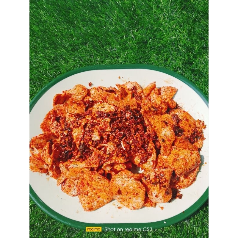 

Basreng koin keripik basreng bulat pedas daun jeruk isi 500Gram