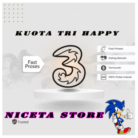 KUOTA TRI 3 UNLIMITED THREE HAPPY Internet strongg