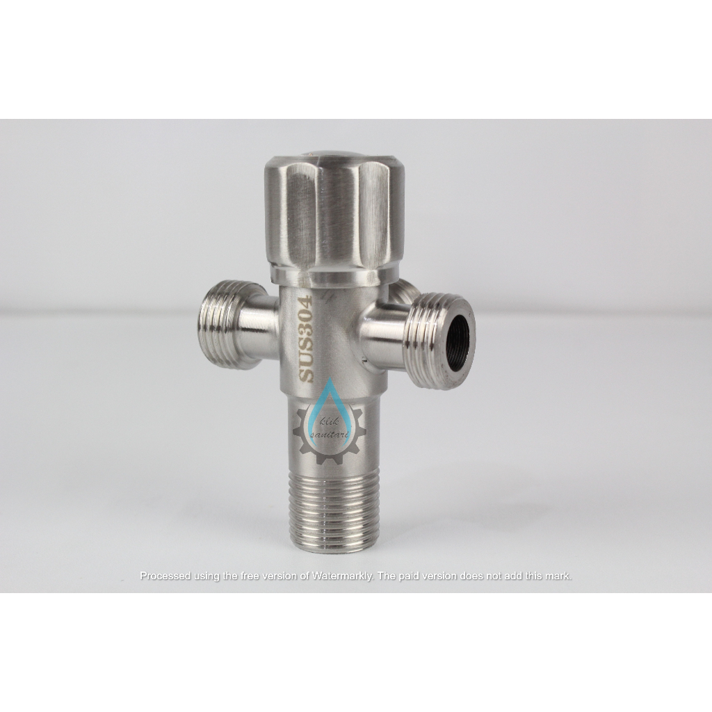 STOP KRAN STOP KERAN CABANG 3 KERAN CABANG 3 STAINLESS STEEL SUS 304 CHROME-KERAN CABANG 3 SUS 304