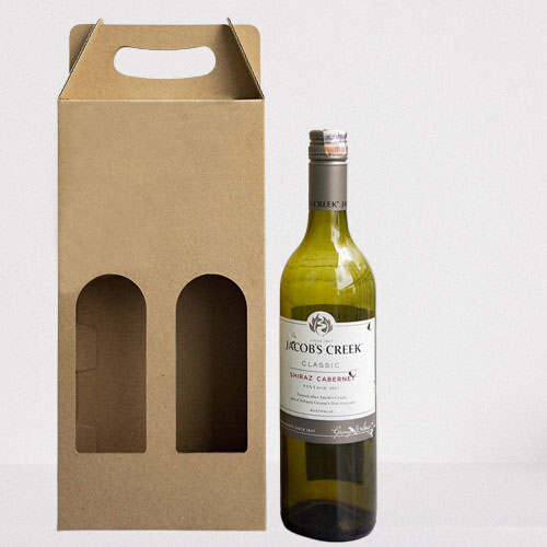 

[ 5 pcs ] Box Tenteng Dus Jinjing Botol Wine Isi 2 Kardus Packaging Hampers Botol Minuman Parcel Gift