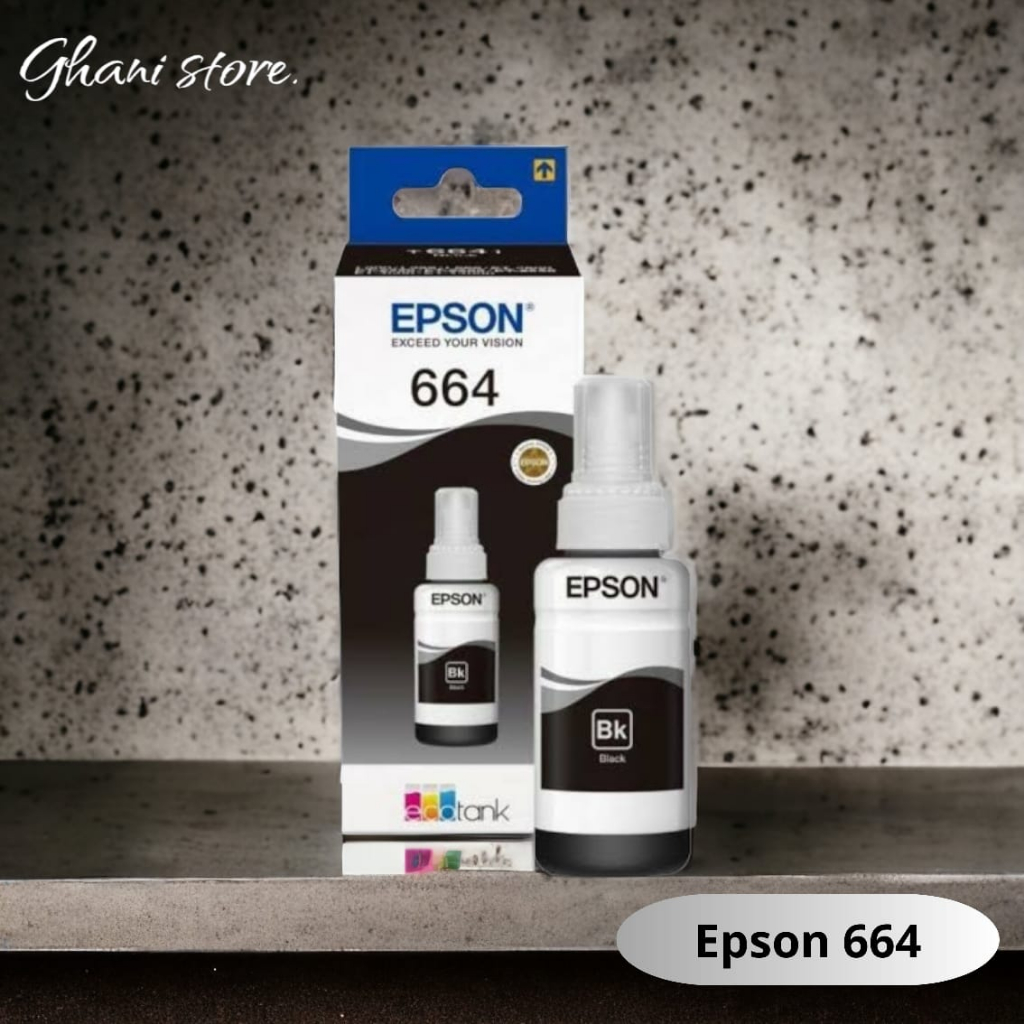 Tinta Epson 664 Hitam original 100%