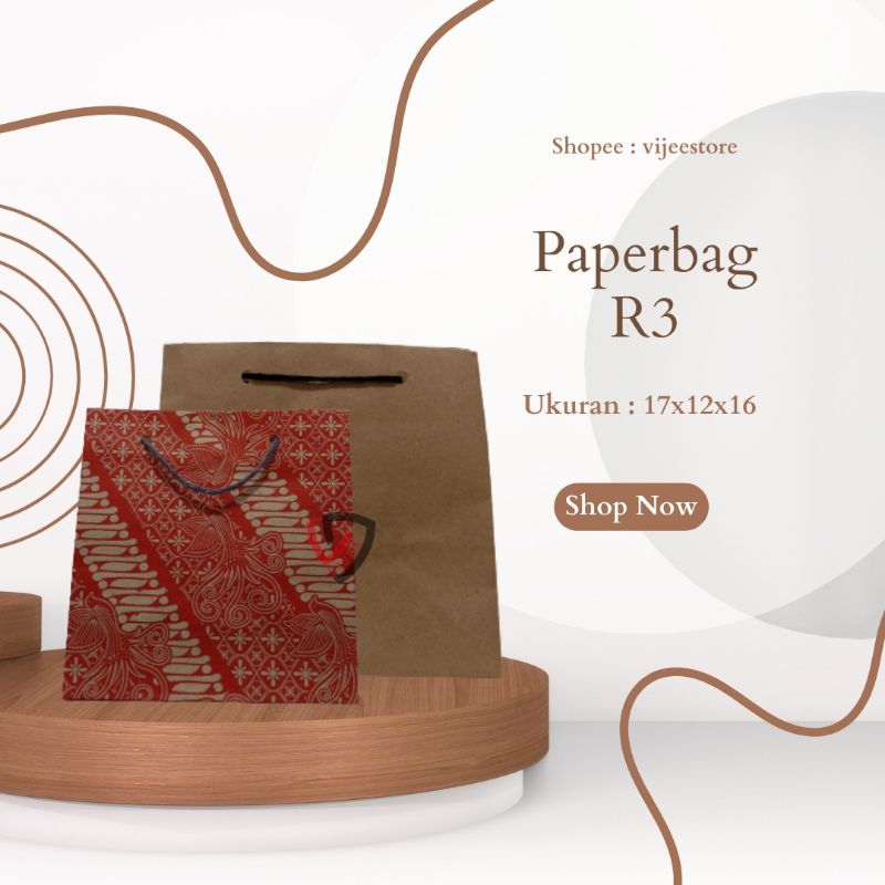 

PAPERBAG R3 17X12X16/GOODIE BAG SOUVENIR