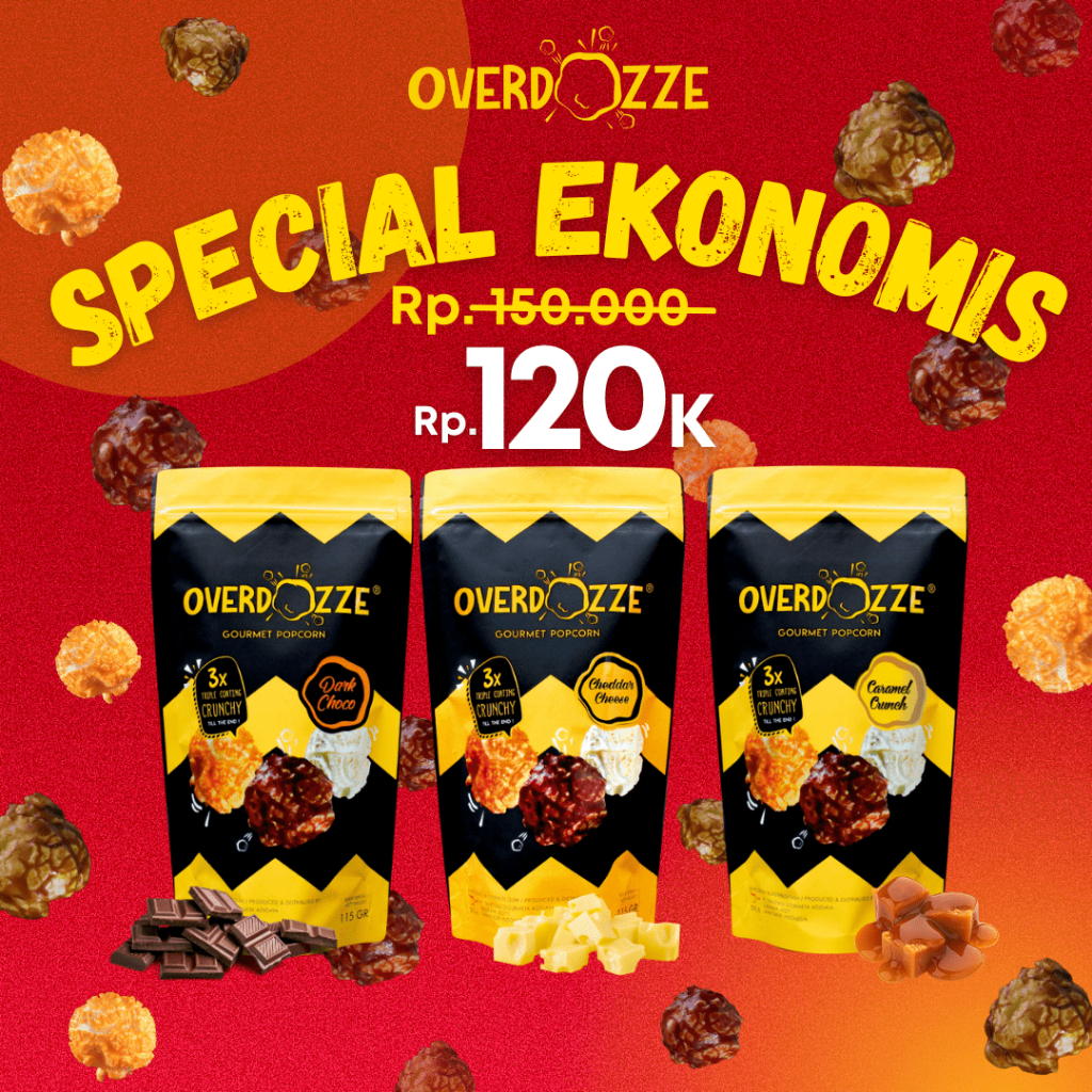 

Popcorn Overdozze Paket - Special Ekonomis Package - Overdozze Gourmet Popcron