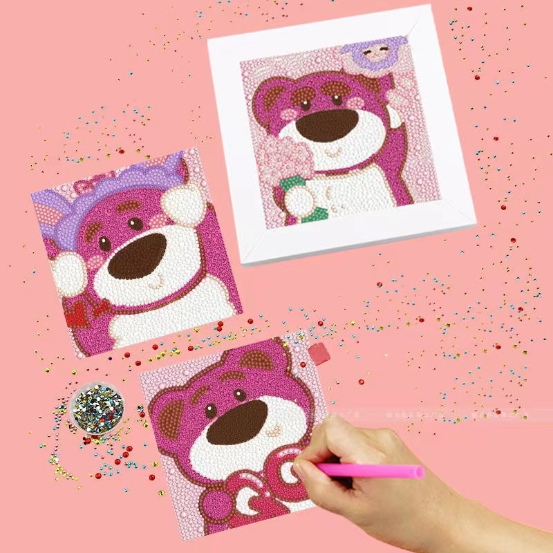 DIY DIAMOND PAINTING FOTO FRAME BINGKAI FOTO STIKER DIY ANAK KERAJINAN set lengkap + Bingkai foto