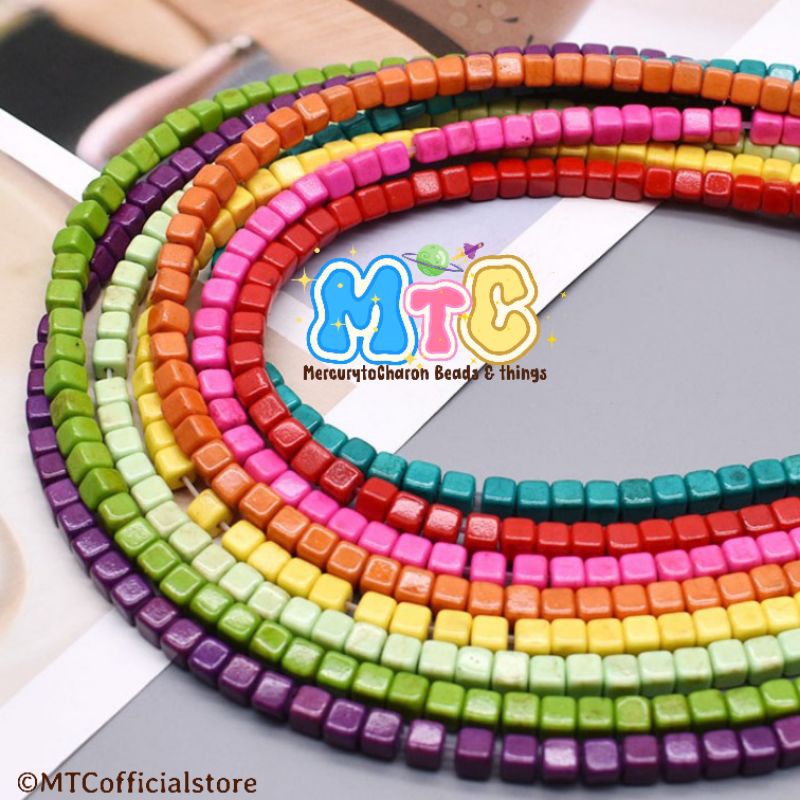 10 gram Manik Kubus Kotak 5mm Mote DIY Meronce Square Acrylic Beads