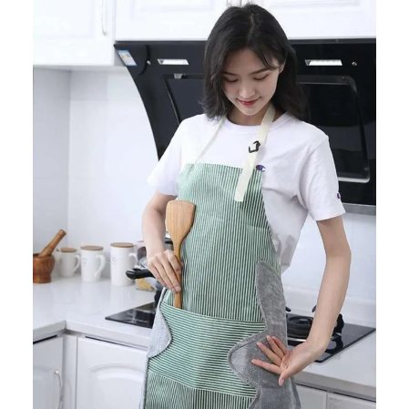 APRON CELEMEK APRON GARIS - CELEMEK WATERPROOF ANTI AIR - CELEMEK APRON DAPUR APRON MASAK