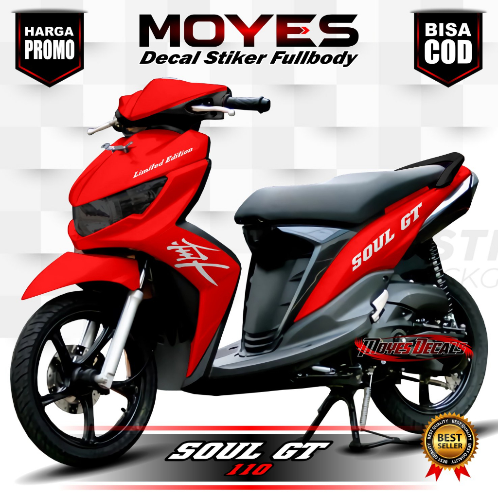 (COD) Decal Motor Yamaha Mio Soul GT full Body polos - Sticker Striping Cutting Mio GT Fullbody