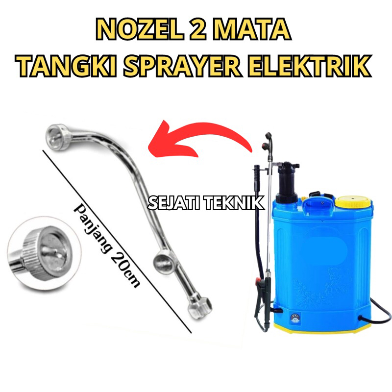 Spuyer kabut nozzel kabut nozel 2 mata pompa sprayer tangki elektrik stik kabut 2 mata spare part sp