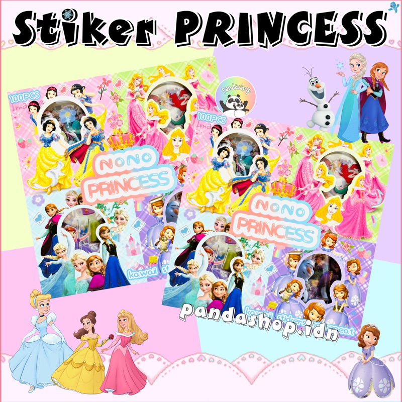 

Stiker Nono Princess Waterproof PVC 100pc