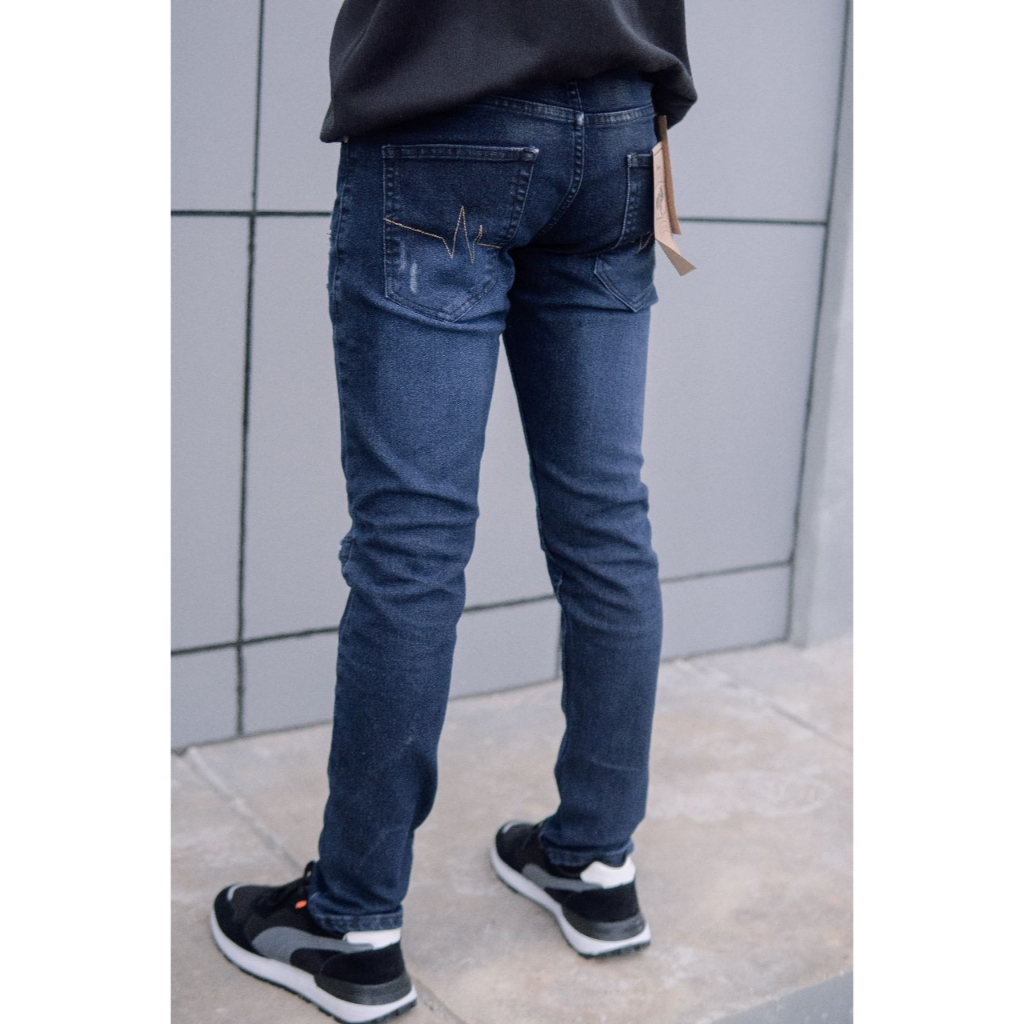 CELANA JEANS SOBEK PRIA HITAM CELANA JEANS DENIM SOBEK PRIA BIRU CELANA SOBEK JEANS PRIA