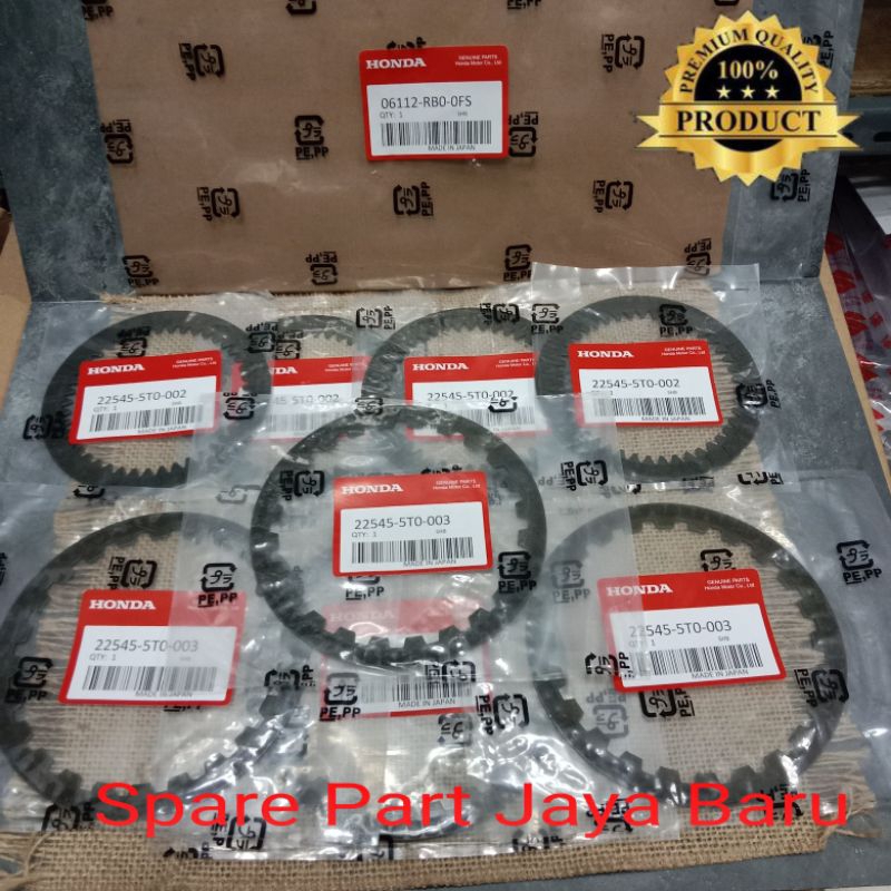 Kampas Kopling Set Matic Metik CVT Jazz GK5 City HRV Mobilio BRV Original 1Set 8pcKelengkapan:4pc Ka