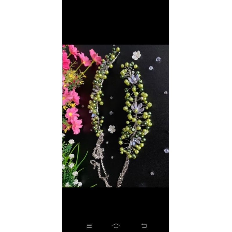 Headpiece wedding / crown hijab / mahkota mutiara pengantin /bando mutiara pengantin