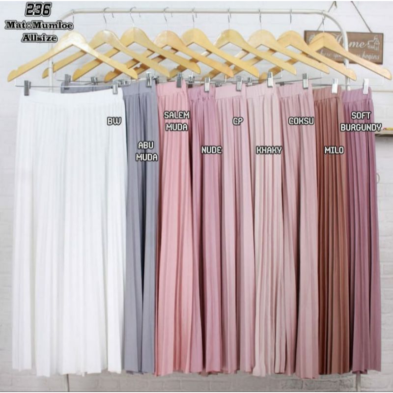 Rok Plisket Yueshi/Pakaian Wanita