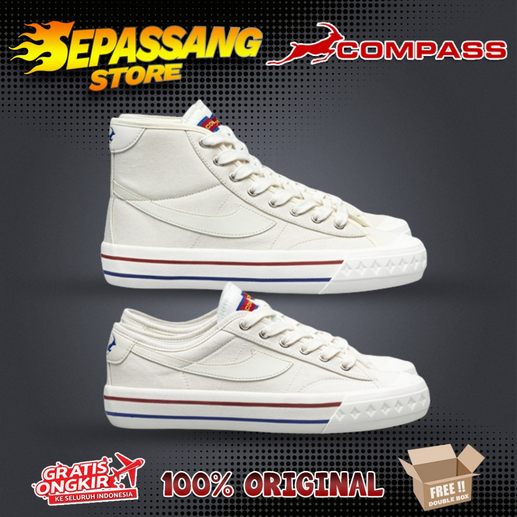 Sepatu Compass Retrograde - Cream