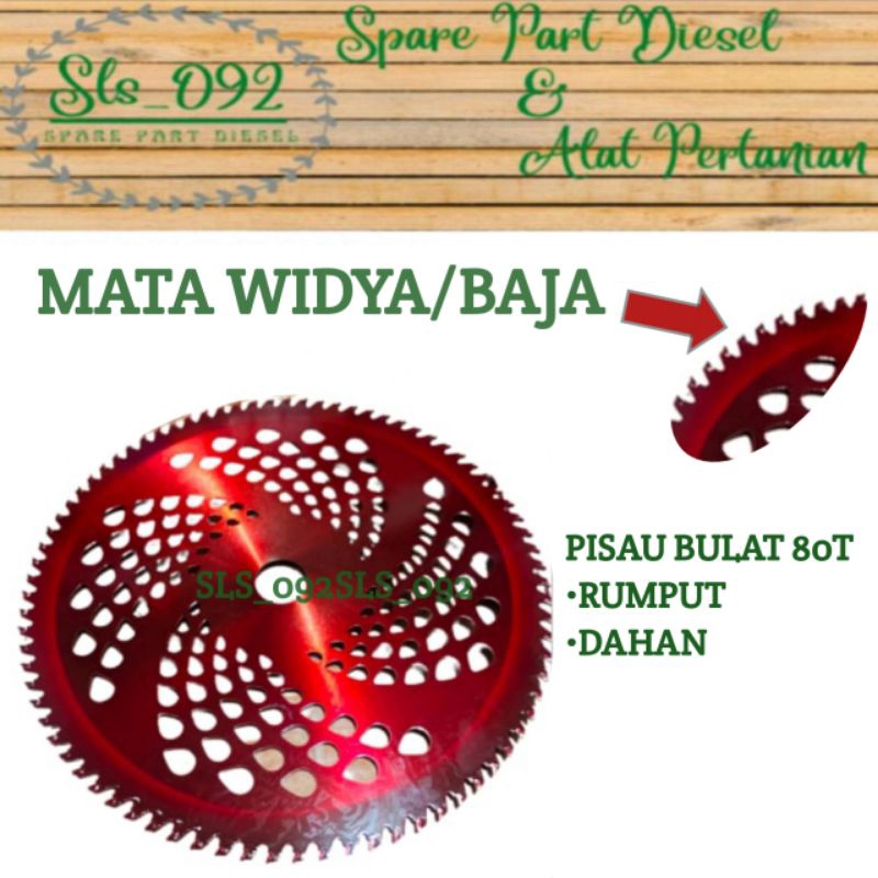 Mata Pisau Potong Rumput 80 Gigi Baja Merah untuk Mesin Gendong