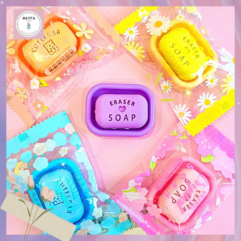 

Penghapus Sabun Batang Kode XGD-6077 Setip Eraser Unik Warna Pastel