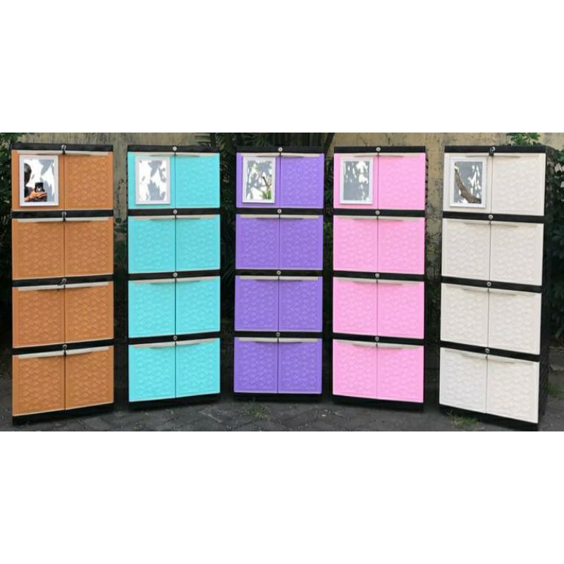Lemari Plastik Diva mini 4 cermin