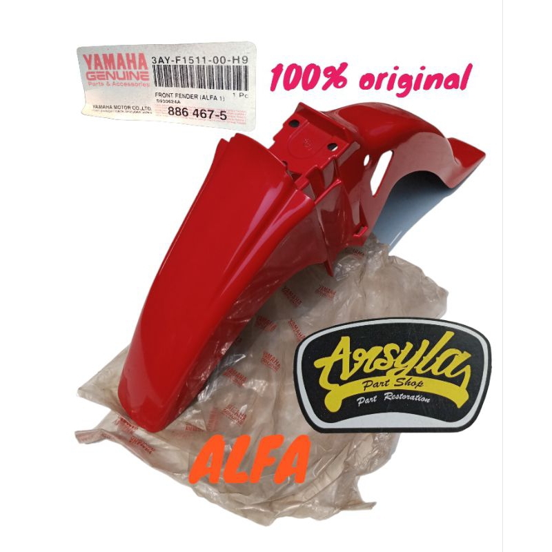 spakbor depan original Yamaha Alfa ALFA merah