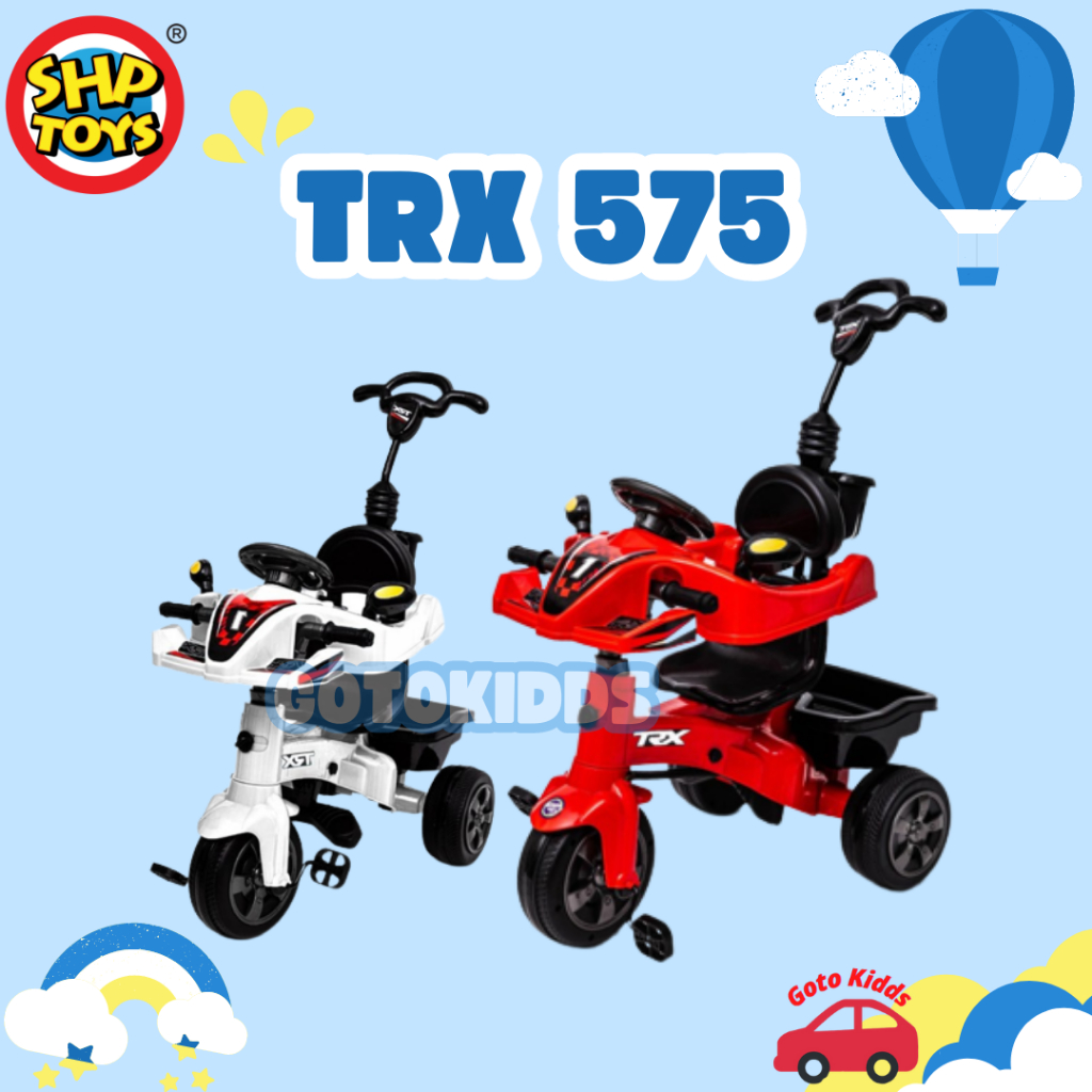 Sepeda roda tiga SHP TRX 575 sepeda anak roda tiga goes dorongan besi SHP TRX575