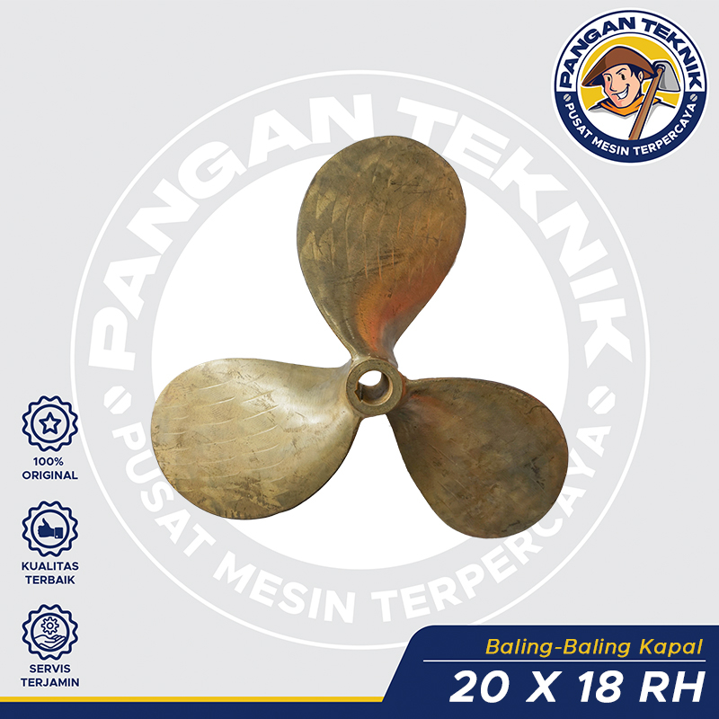 Promo Kipas Propeller Kapal 3 Daun 20 X 18 Rh Baling Baling Kapal Propeller -3 Daun Bawal - Kuningan
