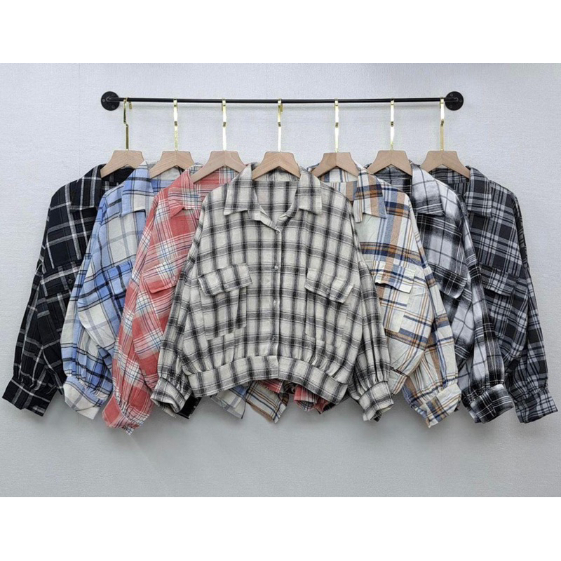 JAKET ATASAN KEMEJA / OUTER Flanel Wanita