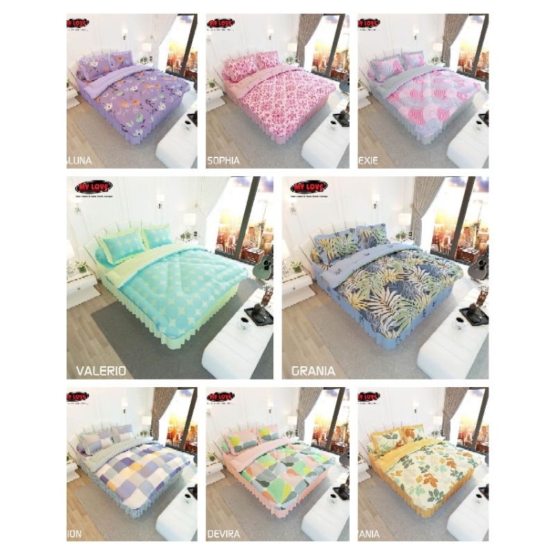 Bed Cover Rumbai King 180x200 My Love T30 / Bedcover Sprei Rumbay ALL NEW MY LOVE Tinggi 30 cm