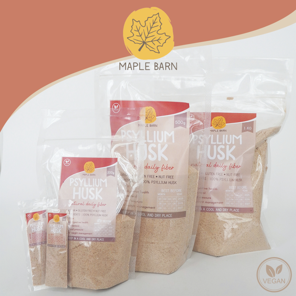 

Psyllium Husk Powder Maple Barn 1 kg 1000 gr diet serat alami fiber fibre husks halus