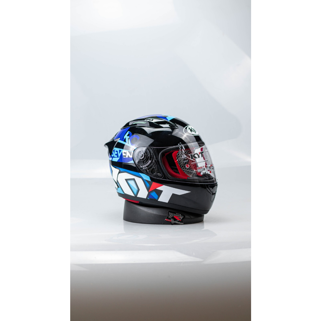 KYT Helm RC Seven / RC7 / RCSeven / RC-Seven BLACK BLUE # 19