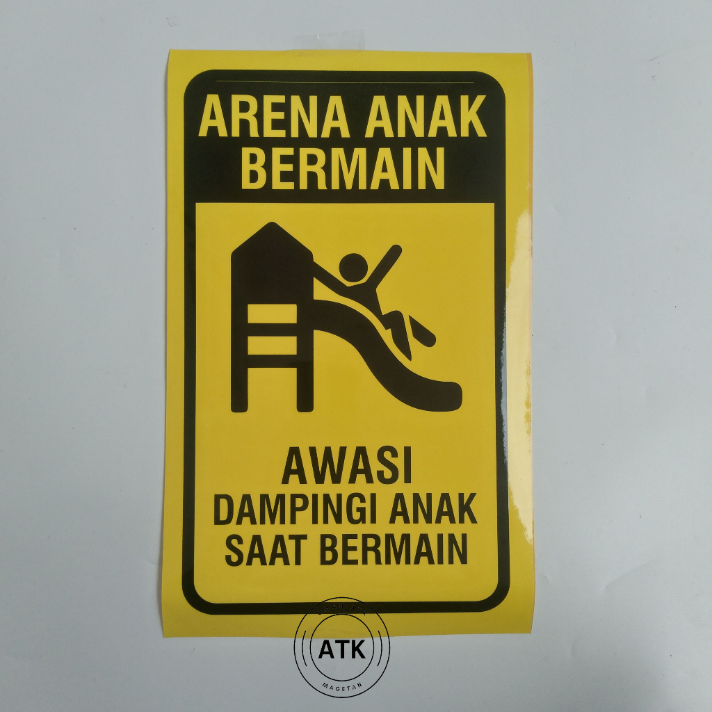 

Stiker Arena Bermain Anak - Awasi Dampingi Anak Saat Bermain - Stiker Vinyl