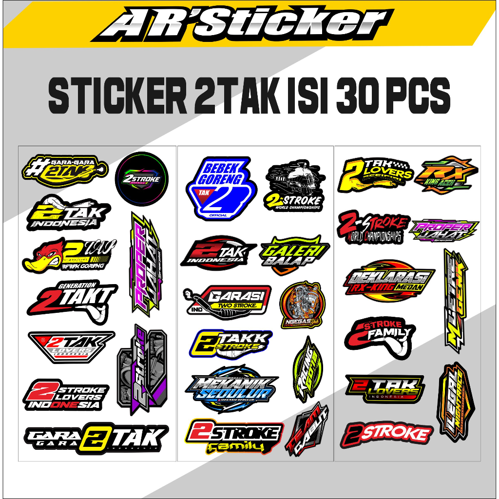 

Sticker Pack 2 Tak - Stiker Logo Lengkap untuk Laptop Case Tumbler AR 01