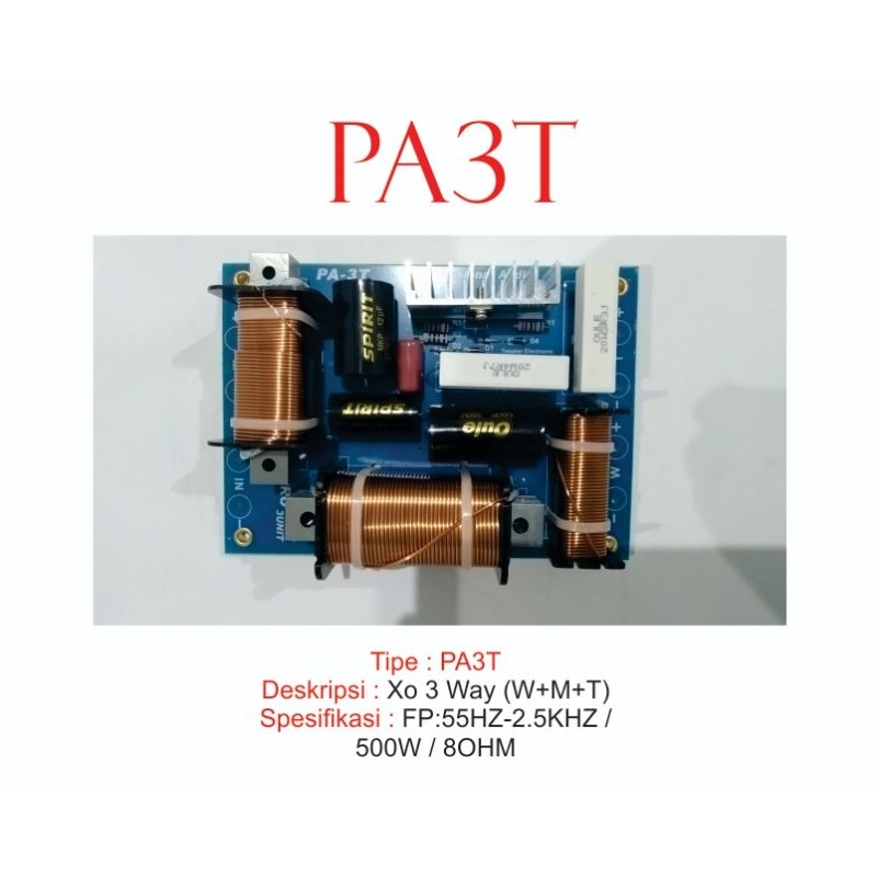 Crossover pasif W+M+T. 3 way. woofer midle twiter