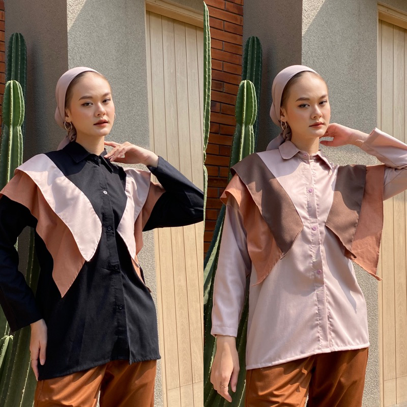 Pakaian kemeja layer wanita VIVA TOP by DYA ID