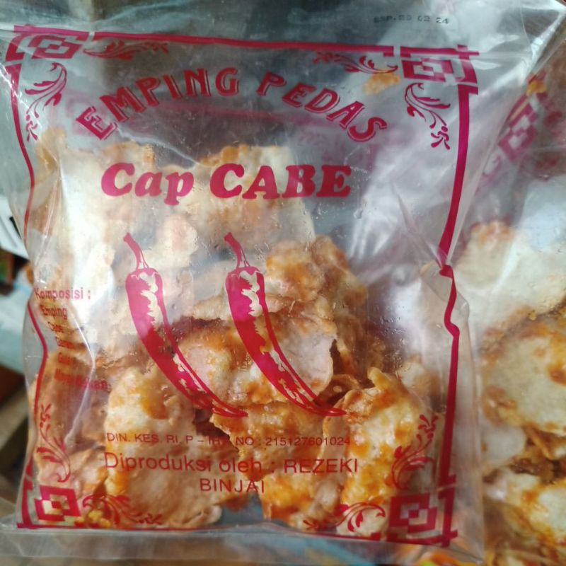 

Emping Pedas Manis 150gram Cap Cabe Rezeki Binjai Medan