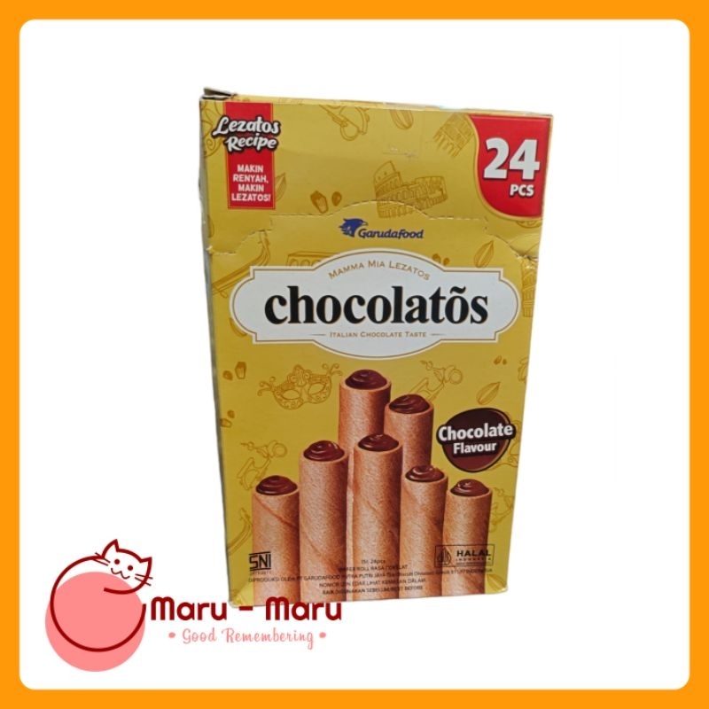 

Chocolatos Wafer Roll Rasa Cokelat 24pcs