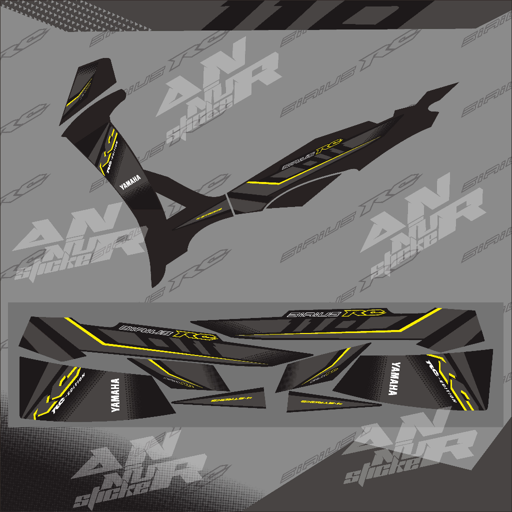 Striping stiker lis vega r new sirius rc 110 variasi