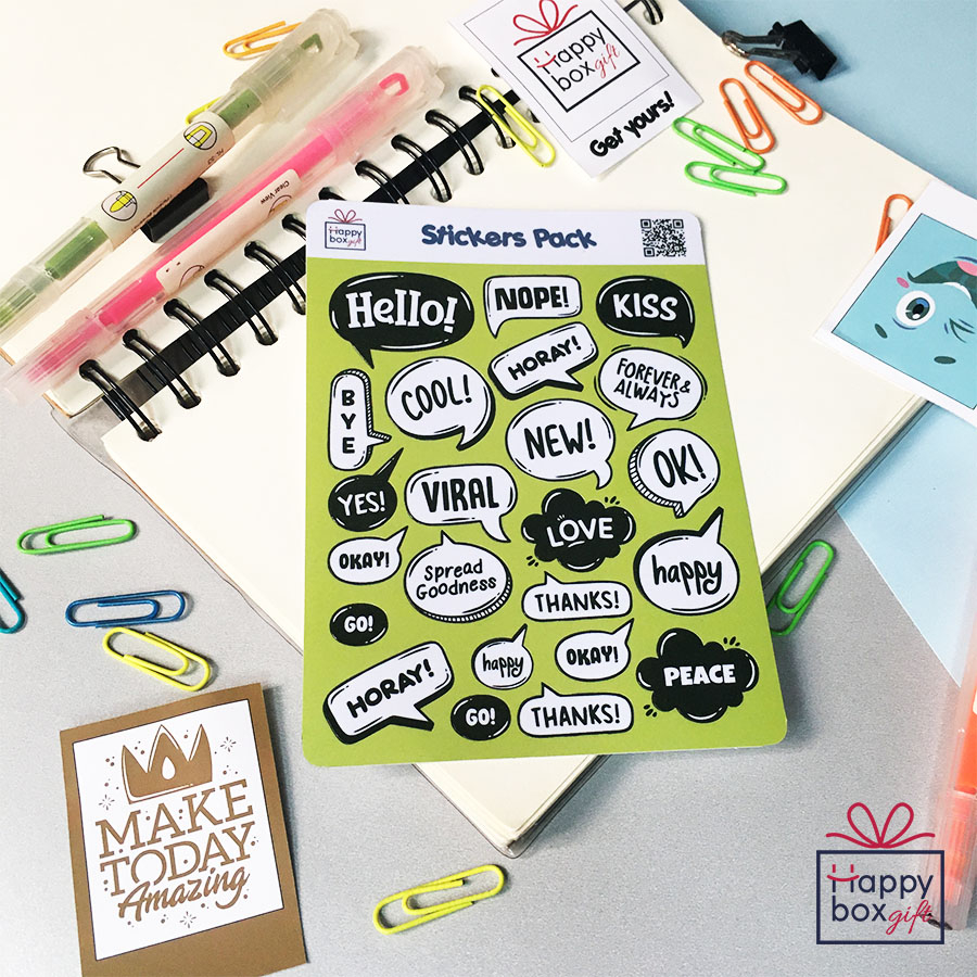 

23Pcs STICKER STIKER PACK AESTHETIC POP UP MESSAGE JOURNAL DECOR LAPTOP