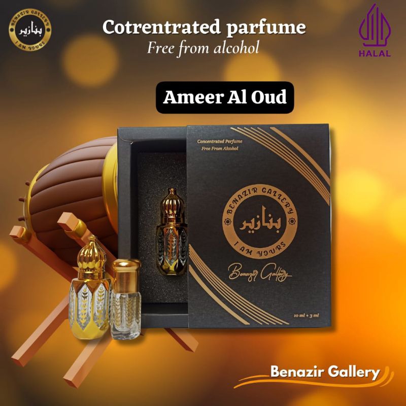Parfum AMEER AL OUD -Benazir Concentrated Perfume - Original Impor Arab Saudi,Non Alkohol,Sholat (10