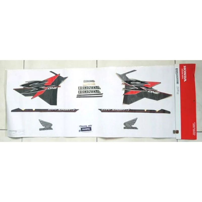 871X0KWC900ZA Lis Body/Stiker Striping Honda CS1- City Sport 1 Hitam Asli ori Honda Genuine Parts HG