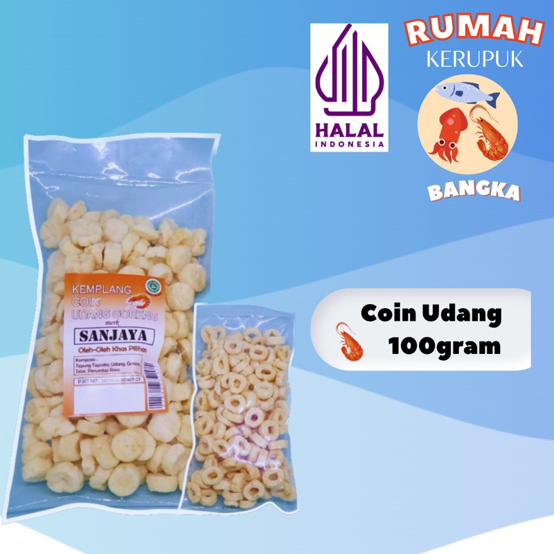 

Coin Udang Goreng merk Sanjaya khas Bangka - Snack Bangka - Makanan Bangka